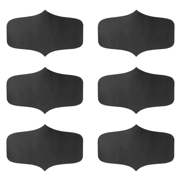 nicola spring Small Black Chalk Board Storage Jar Labels - Pack of Six