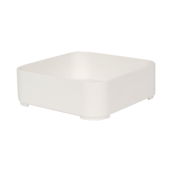 nicola spring Small Stackable White Plastic Storage Bin