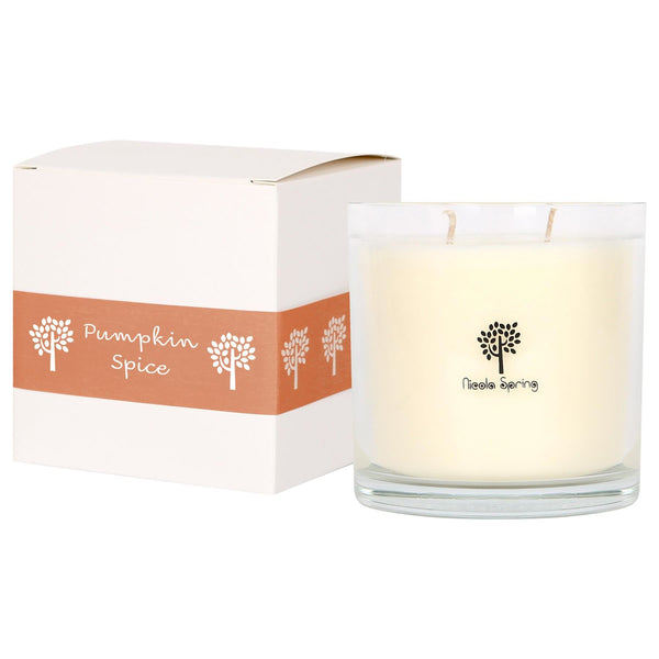 nicola spring Soy Wax Scented Candle - 400g - Pumpkin Spice