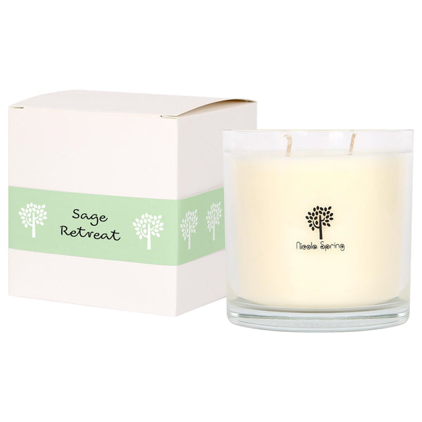 nicola spring Soy Wax Scented Candle - 400g - Sage Retreat