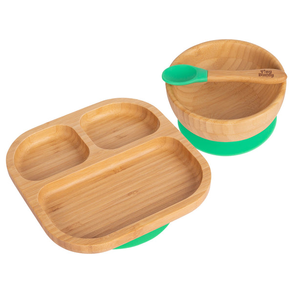 Nicola Spring Square Divider Bamboo Suction Dinner Set