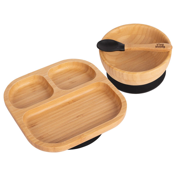 nicola spring Square Divider Bamboo Suction Dinner Set