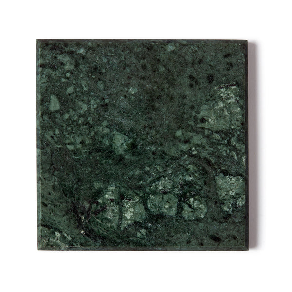 Nicola Spring Square Marble Coasters - 10cm - Green - Pack Of 6