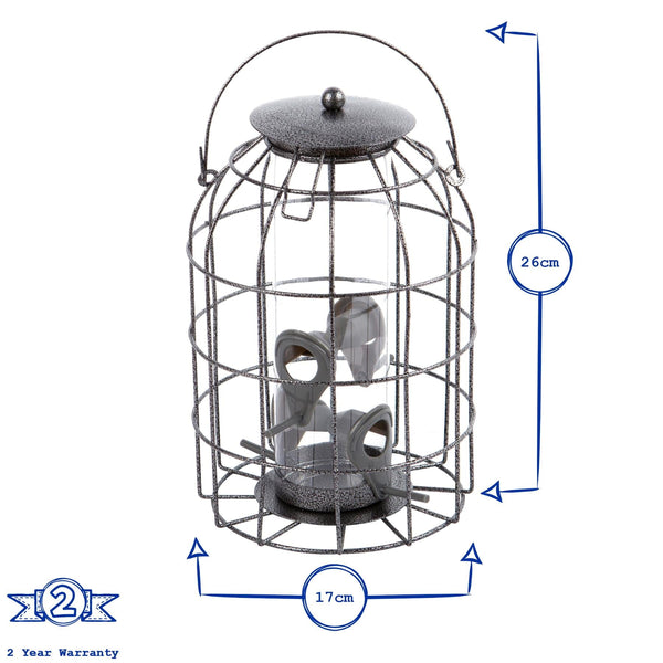 Nicola Spring Squirrel-Proof Metal Seed Bird Feeder