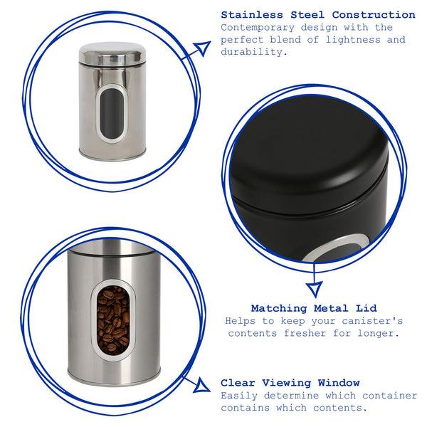 Nicola Spring Stainless Steel Food Storage Container With Window