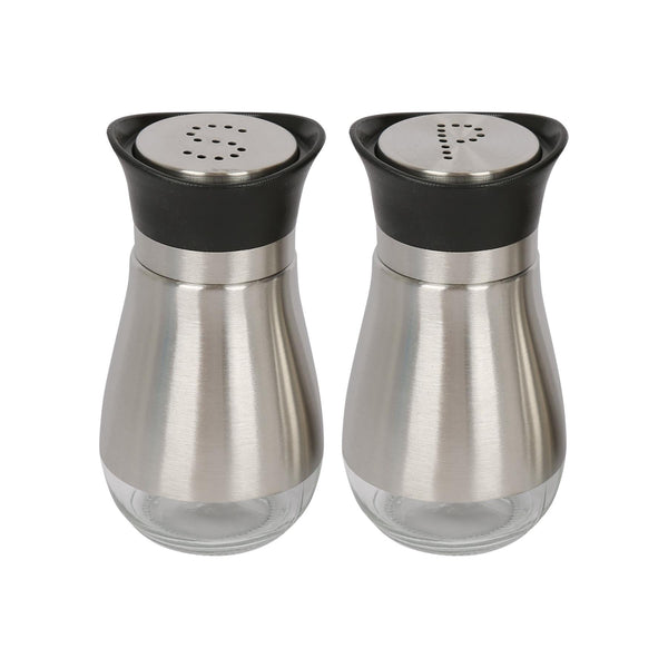 nicola spring Stainless Steel Salt & Pepper Shaker Set - Silver