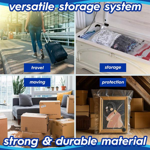 Nicola Spring Vacuum Storage Bags - 3 Sizes - White - Pack Of 15