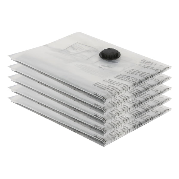 nicola spring Vacuum Storage Bags - Large (60 x 80cm) - Grey - Pack of 5
