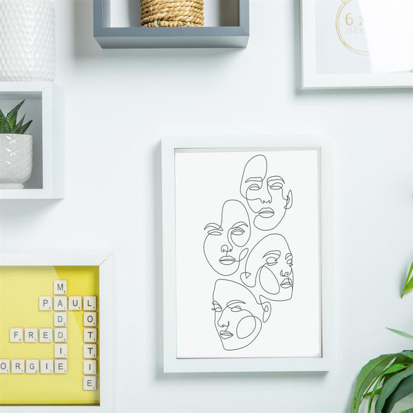 Nicola Spring White A4 (8" X 12") 3D Shadow Box Frame With A5 Mount