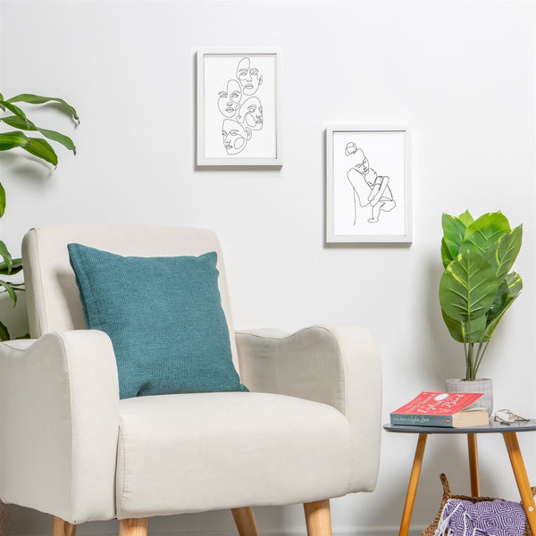 Nicola Spring White A4 (8" X 12") Photo Frame With A5 Mount