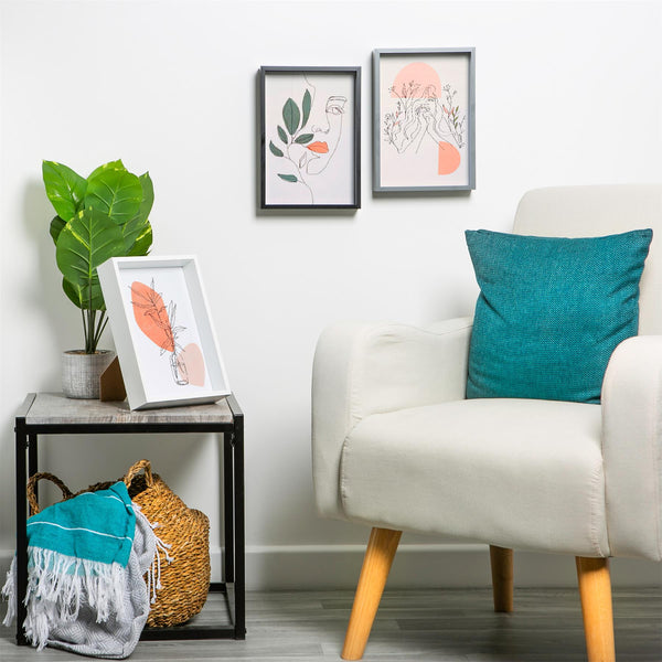 Nicola Spring White A4 (8" X 12") Photo Frame With A5 Mount