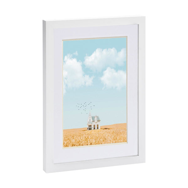 nicola spring White A4 (8" x 12") Photo Frame with A5 Mount