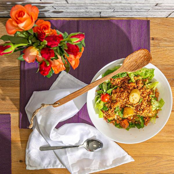 Nicola Spring White Moon Glass Serving Bowl - 27cm - White