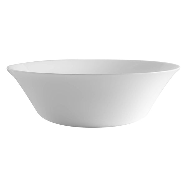 nicola spring White Moon Glass Serving Bowl - 27cm - White