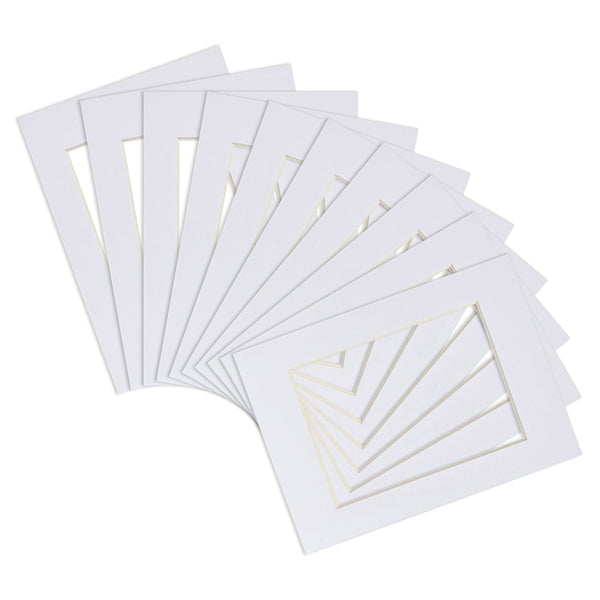 nicola spring White Photo Size 4" x 6" Picture Mounts for A5 Frame - Pack of 10