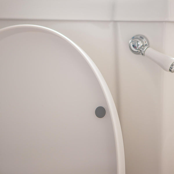 Nicola Spring White Round Antibacterial Soft Close Toilet Seat