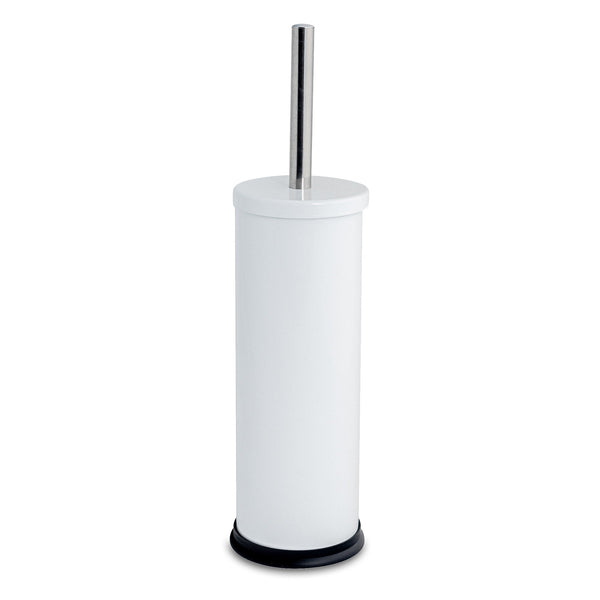 nicola spring White Round Stainless Steel Toilet Brush & Holder