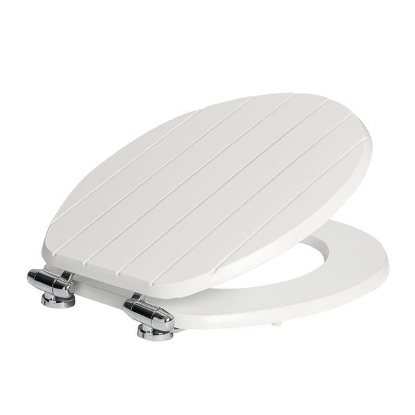 nicola spring White Soft Close Tongue & Groove Toilet Seat