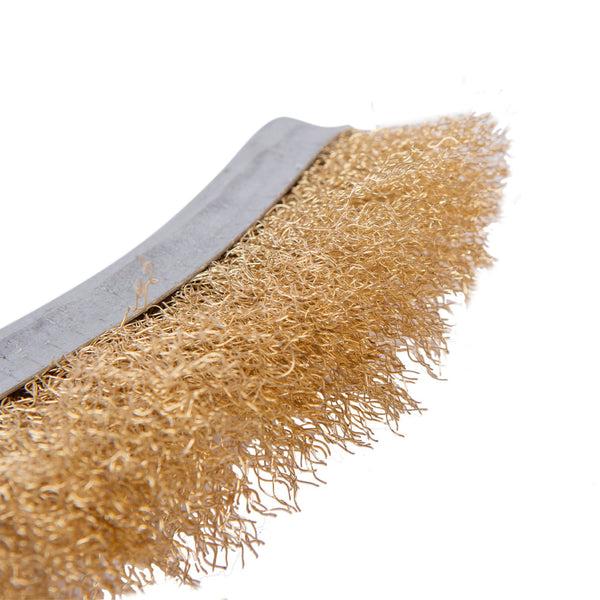 Nicola Spring Yellow 32.5cm Brass-Coated Multipurpose Steel Wire Brush