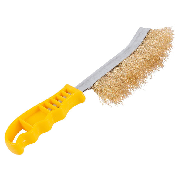 nicola spring Yellow 32.5cm Brass-Coated Multipurpose Steel Wire Brush