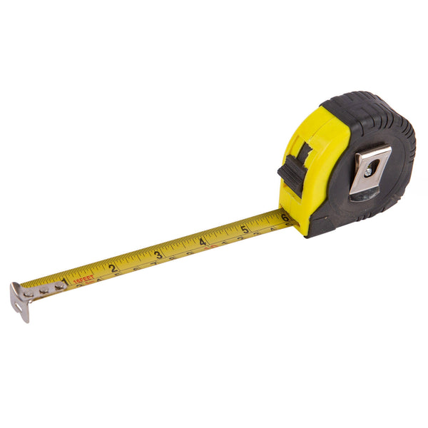 nicola spring Yellow 5m x 18mm Retractable Tape Measure with Cover