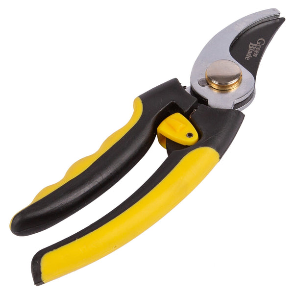 nicola spring Yellow Compact 19cm Carbon Steel Bypass Secateurs