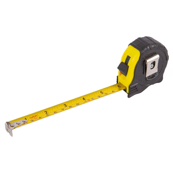 nicola spring Yellow Dual-Blade 3m x 16mm Retractable Tape Measure