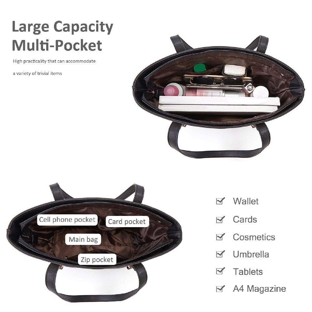 Nicole & Doris 3 Pcs Double Colours Minimalist Handbags Set