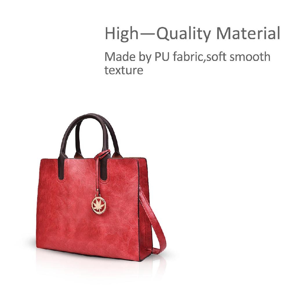 Nicole & Doris 3 Pcs Ladies Maple Leaf Pendant Handbag Sets