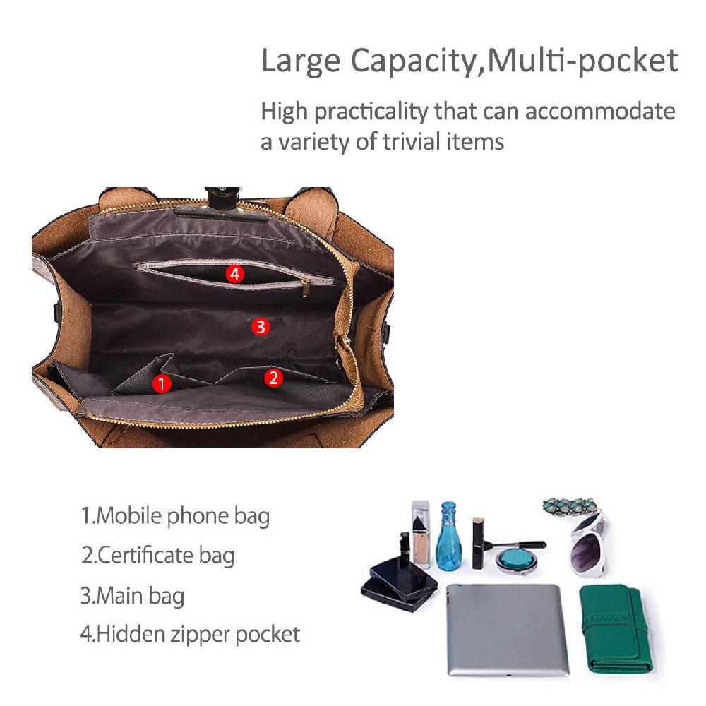 Nicole & Doris 3 Pcs Ladies Maple Leaf Pendant Handbag Sets