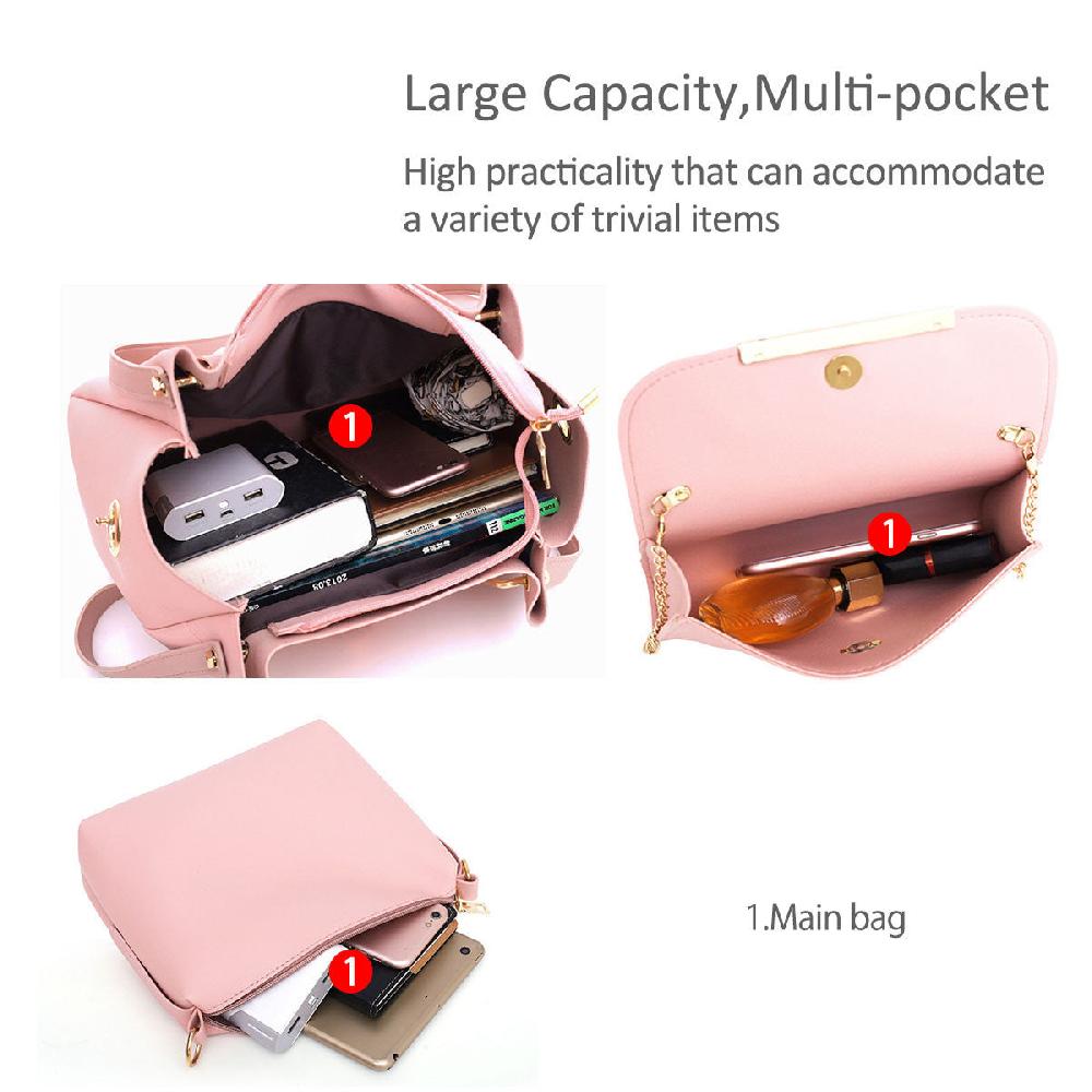 Nicole & Doris 3 Pcs Square-Shaped Ornaments Decor Handbags Set