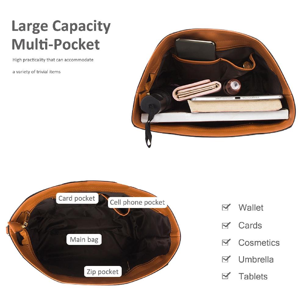 Nicole & Doris 4 Pcs Ladies PU Pendant Decor Handbags Set