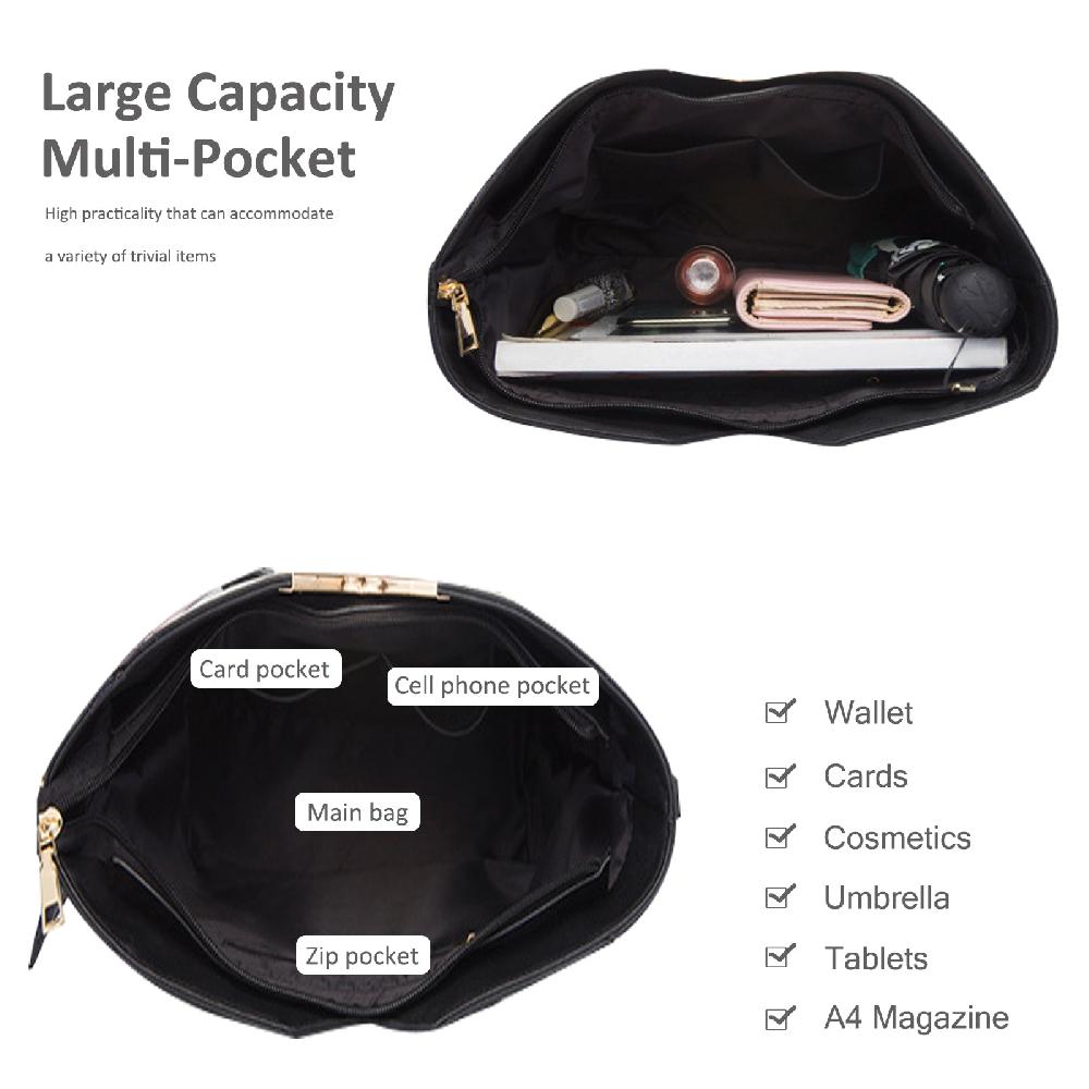 Nicole & Doris 4 Pcs Multi Colours 4-in-1 Large Handbags Set