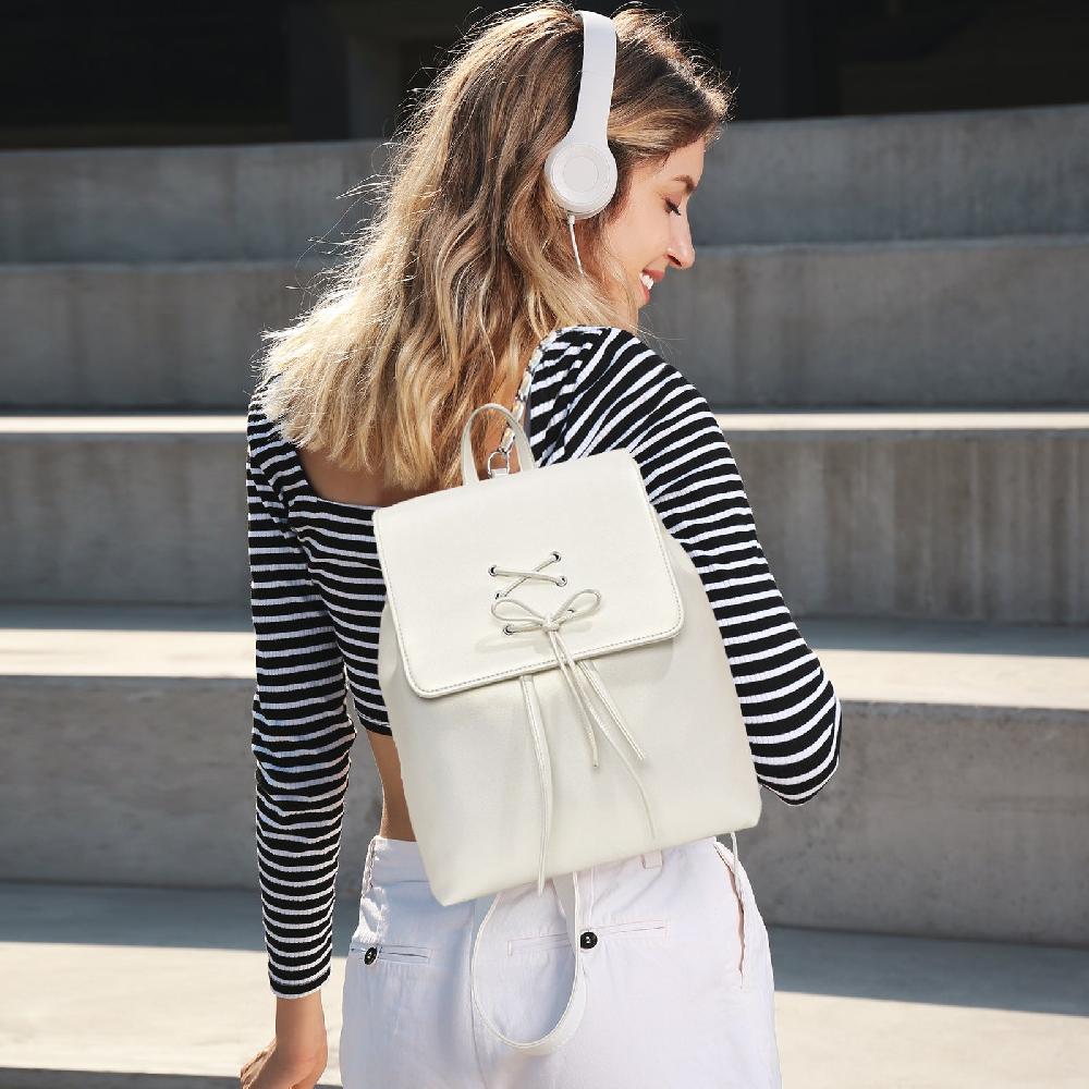 Nicole & Doris Anti-Theft Flap Backpack With Drawstring