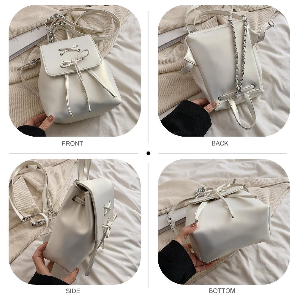 Nicole & Doris Anti-Theft Flap Backpack With Drawstring