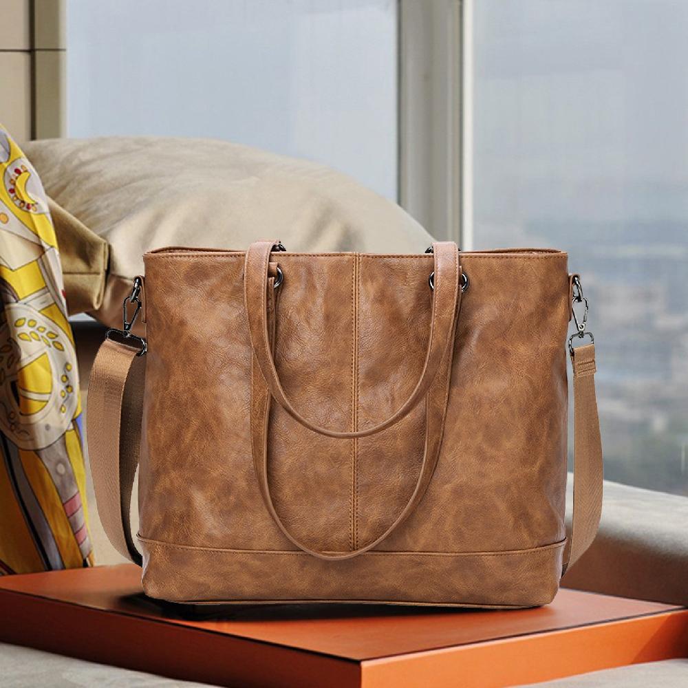 Nicole & Doris Artificial Leather & Fabric Patterned Ladies Tote Bag