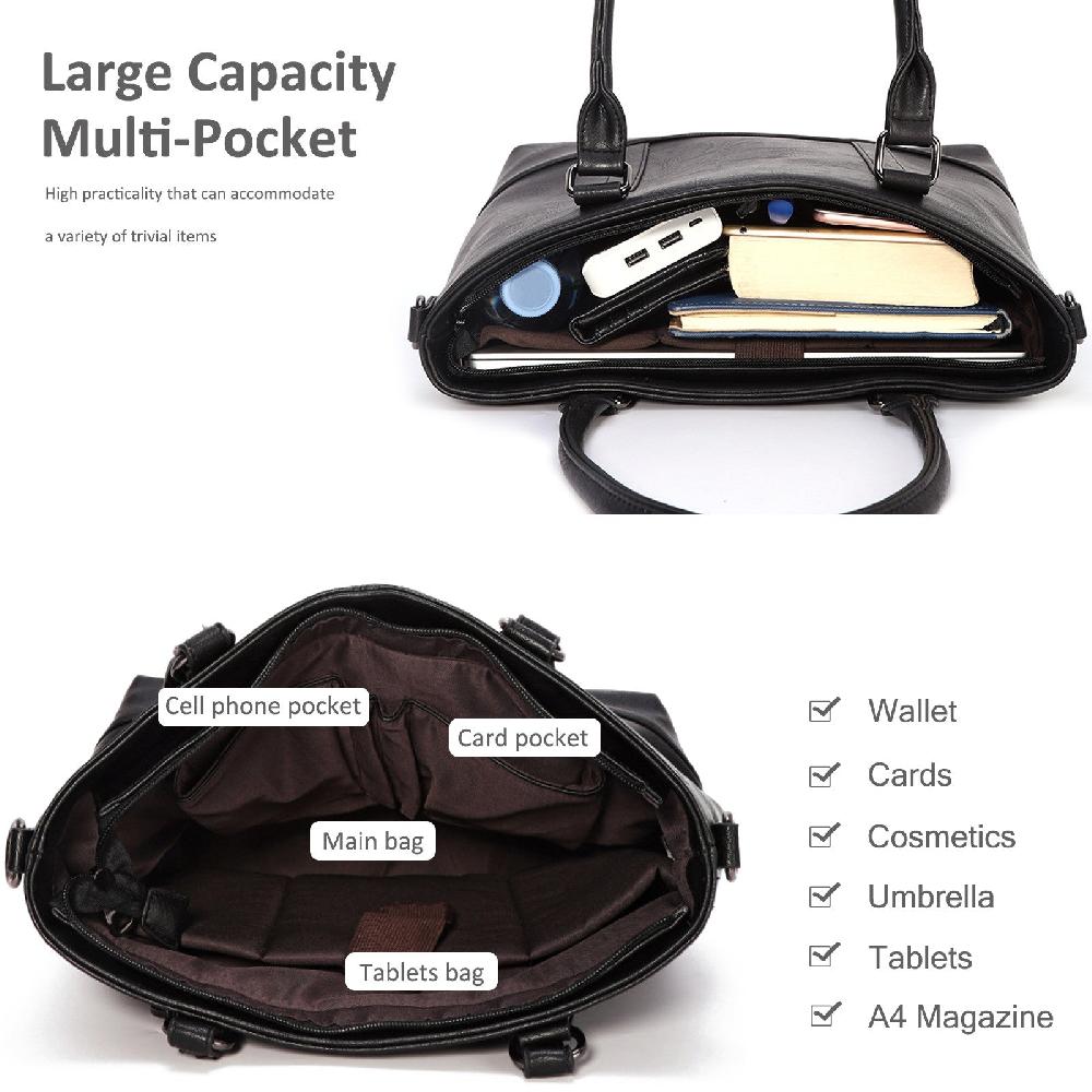 Nicole & Doris Artificial Leather & Fabric Patterned Ladies Tote Bag