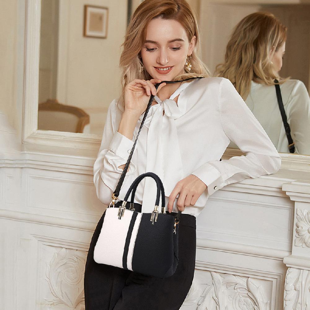 Nicole & Doris Artificial Leather Two Colours Elegant Handbag