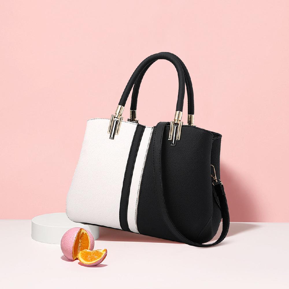 Nicole & Doris Artificial Leather Two Colours Elegant Handbag