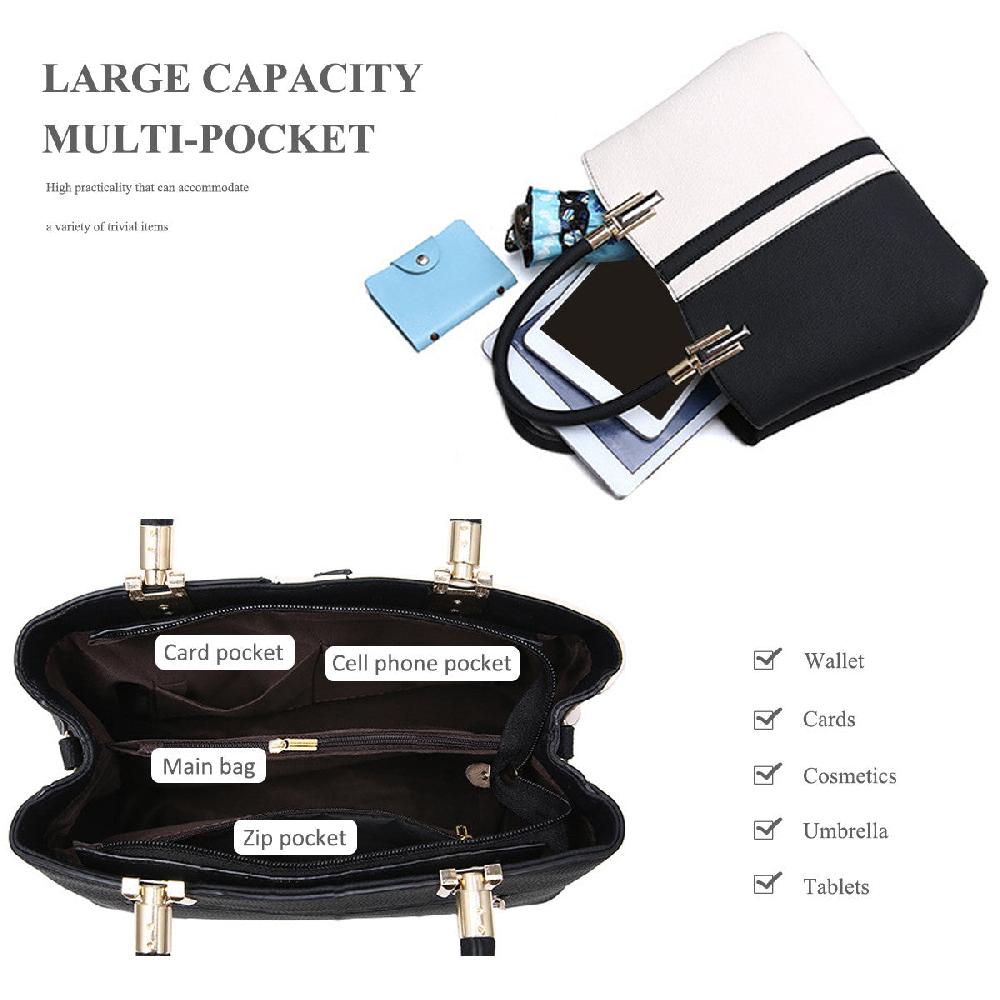 Nicole & Doris Artificial Leather Two Colours Elegant Handbag