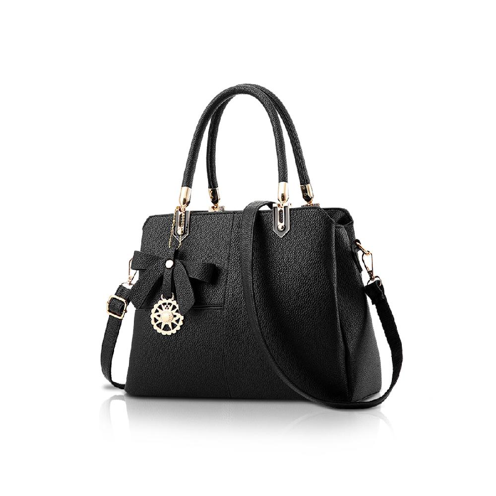 nicole & doris Bow & Pendant Decor Three-Colour Messenger Bag