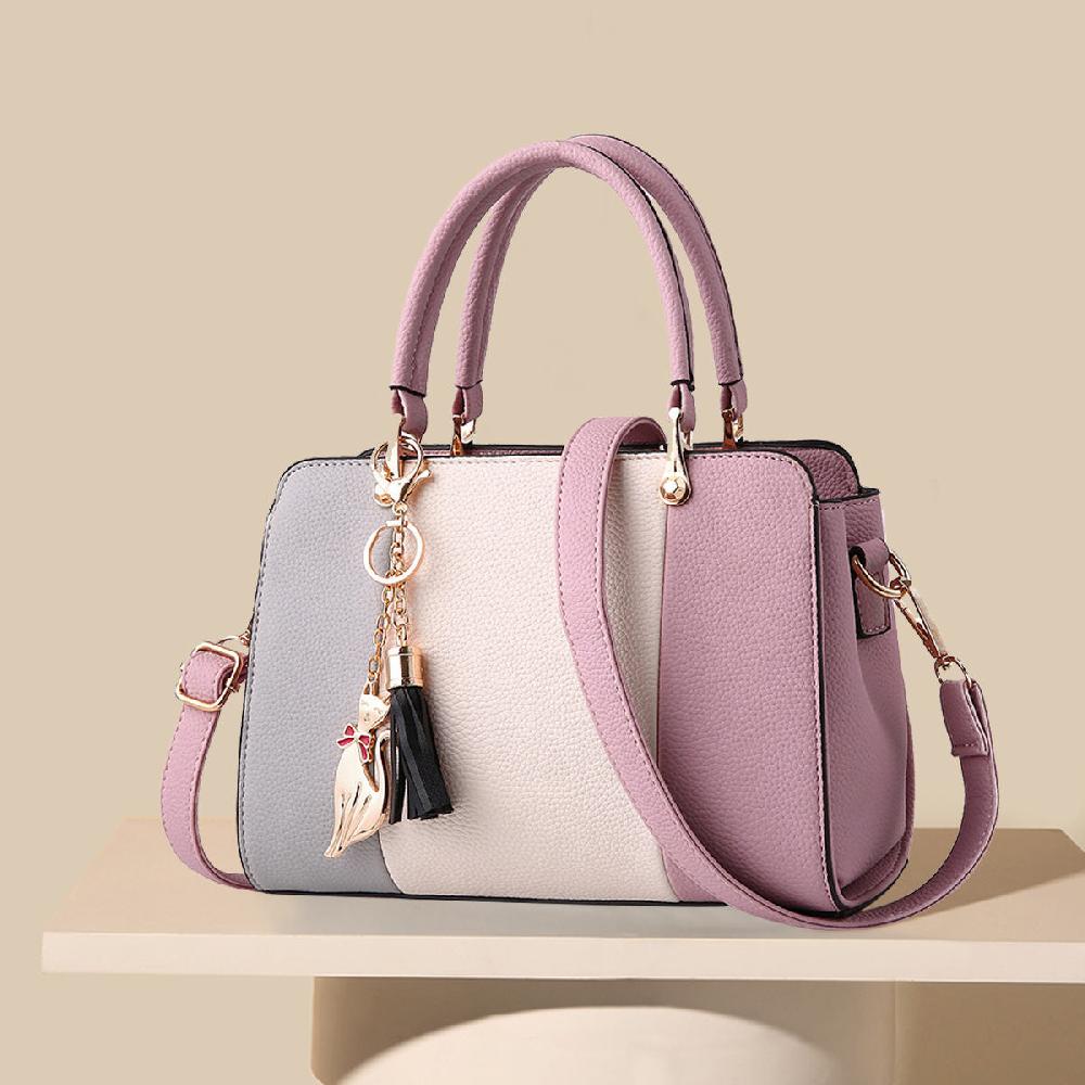 Nicole & Doris Cat Bag Charm Three-Colour Messenger Bag