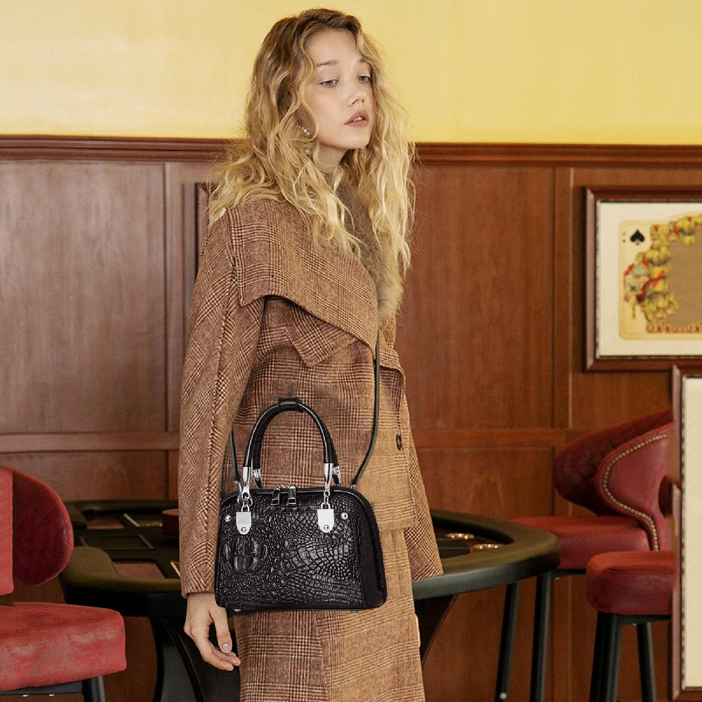 Nicole & Doris Classic Croc Pattern Ladies Messenger Bag