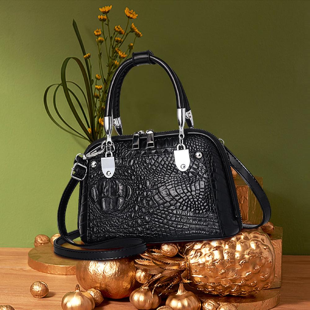 Nicole & Doris Classic Croc Pattern Ladies Messenger Bag