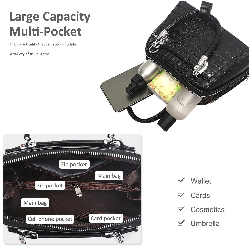 Nicole & Doris Classic Croc Pattern Ladies Messenger Bag