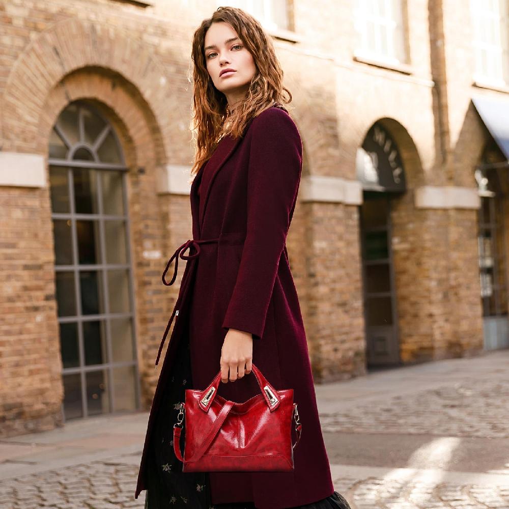 Nicole & Doris Classic Single Colour Glossy Messenger Bag