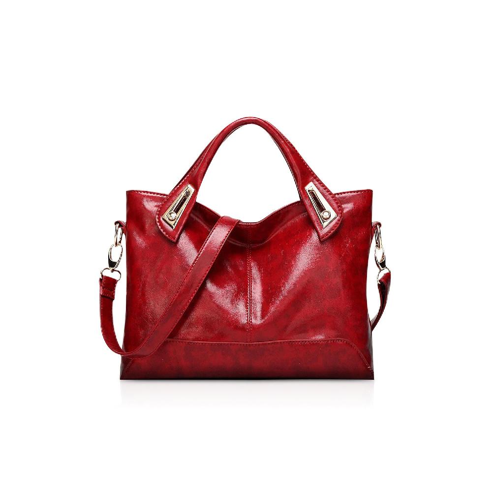 nicole & doris Classic Single Colour Glossy Messenger Bag