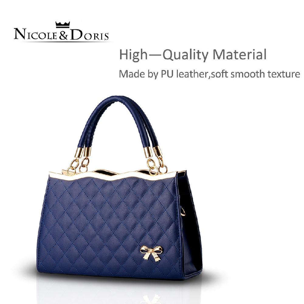 Nicole & Doris Crossbody Bag Soft Surface PU Leather Diamond Lattice