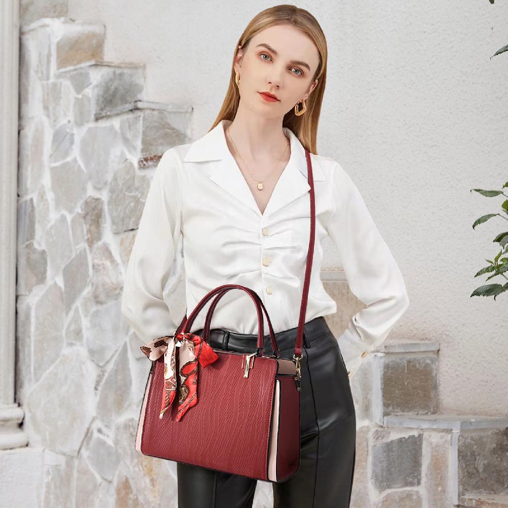 Nicole & Doris Elegant Handbags For Women Ribbon Tote Bags