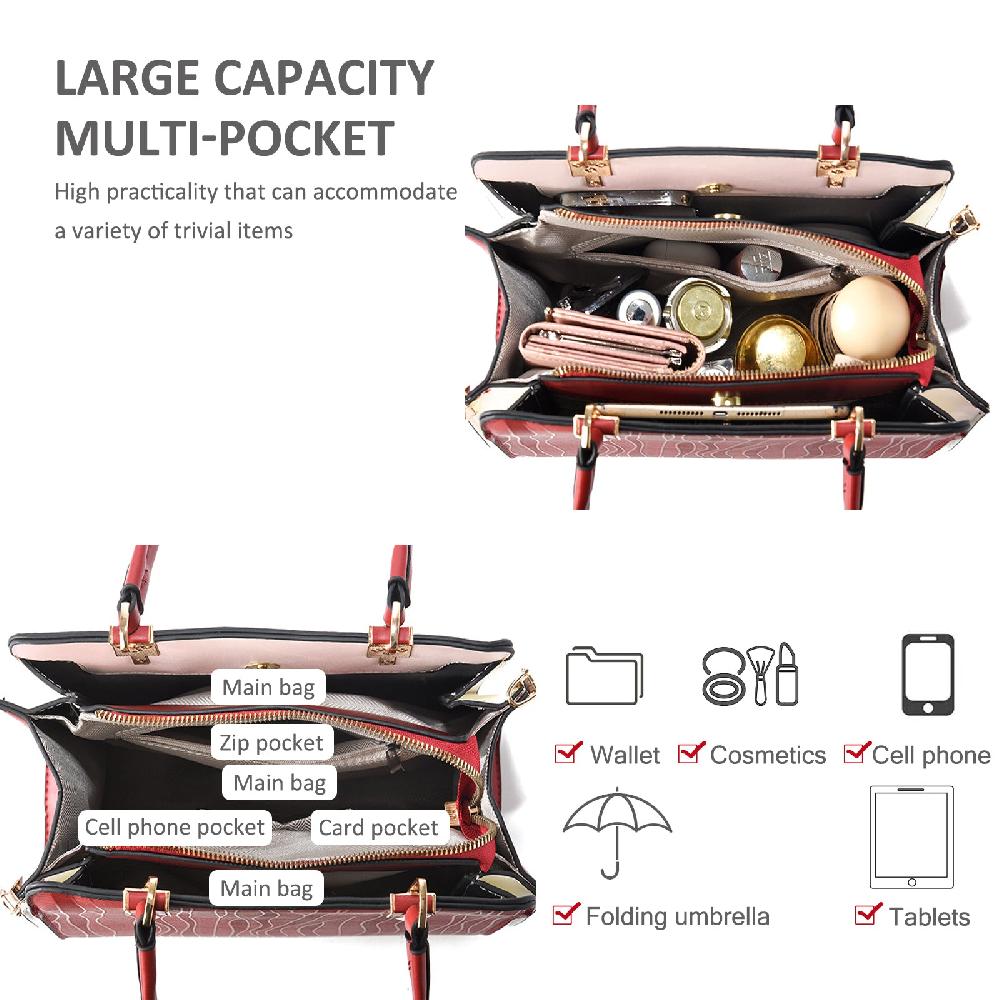 Nicole & Doris Elegant Handbags For Women Ribbon Tote Bags